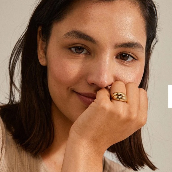 PILGRIM ORIT RECYLCED ADJUSTABLE SIZE RING - SIZE 5- 8 - GOLD PLATED - brand new - Picture 3 of 8